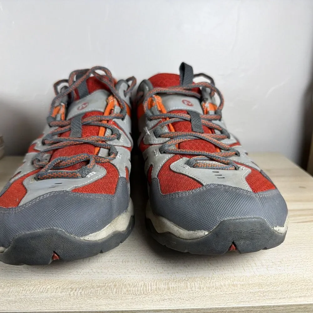 Merrell Moab Edge Mens Hiking Shoes 11.5 Grey Red